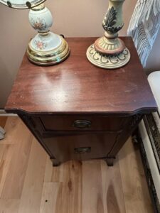 Antique-Mahogany-Federal-Style-Side-Table-with-Drawer-and-Cabinet-second-image
