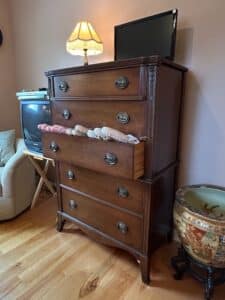 Antique-Mahogany-Highboy-Dresser-by-Huntley-Furniture
