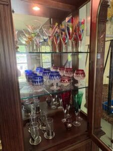 Assorted-Bohemian-Cut-to-Clear-Crystal-and-Colored-Glassware-Collection