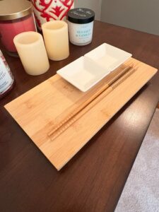 Bamboo-Sushi-Serving-Platter-with-Two-Ceramic-Ramekins-and-Chopsticks