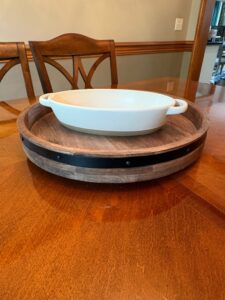 Farmhouse-Style-Wooden-Lazy-Susan-with-Ceramic-Dish