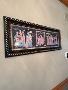 Giri-Raj-Painting-of-Radha-and-Krishna-on-a-Swing