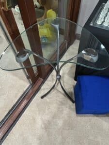 Golf-Club-Base-Glass-Top-Side-Table