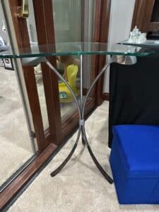 Golf-Club-Base-Glass-Top-Side-Table-second-image