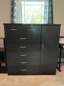 Hodedah-Drawer-Black-Chest-with-Door