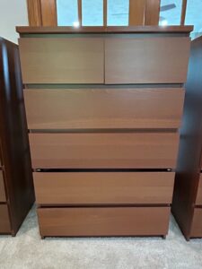 IKEA-MALM-Drawer-Chest-Brown-Stained-Ash-Veneer