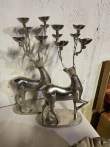 Pottery-Barn-Silver-Plated-Reindeer-Candelabra-Set