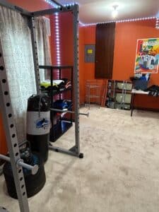Punching-Bag-with-Kettlebell-and-Weight-Plates