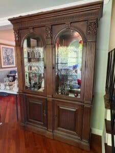 Renaissance-Revival-Mahogany-Display-Cabinet-with-Glass-Doors