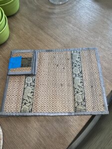 Thai-Woven-Bamboo-Placemat-and-Coaster-Set-with-Elephant-Motif