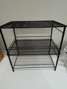 Two-Tier-Metal-Mesh-Shelving-Unit