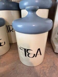 Vintage-Ceramic-Kitchen-Canister-Set-Coffee-Tea-Sugar-Flour-second-image