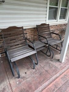 Vintage-Jack-Post-Country-Garden-Wooden-Slat-Glider-Chairs-with-Metal-Frame