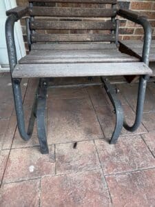 Vintage-Jack-Post-Country-Garden-Wooden-Slat-Glider-Chairs-with-Metal-Frame-second-image