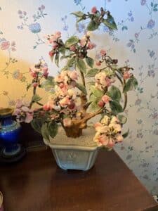 Vintage-Glass-Cherry-Blossom-Bonsai-Tree-Sculpture