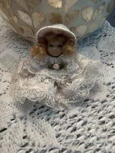 Vintage-Miniature-Porcelain-Doll-in-Lace-Dress