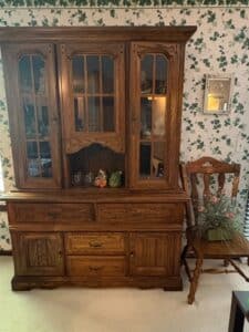 Vintage-Oak-China-Cabinet-and-Hutch-Virginia-House
