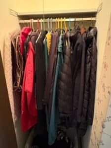 Winlit-Red-Faux-Leather-Hooded-Jacket-with-Belt-second-image