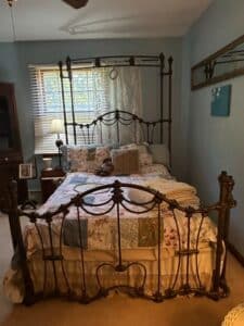 Antique-Cast-Iron-Full-Size-Bed-Frame-with-Ornate-Scrollwork