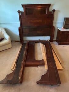 Antique-Eastlake-Victorian-Walnut-Bed-Frame