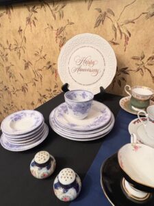 Assorted-Vintage-Porcelain-Teacup-Saucer-and-Mug-Collection-with-Commemorative-Plate-fourth-image