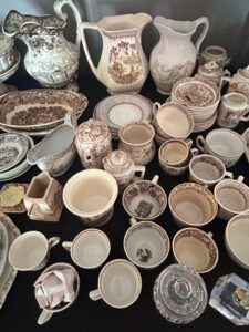 Brown-Transferware-Ceramic-Dinnerware-Set-Various-Patterns