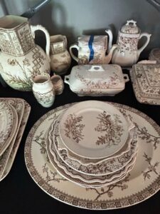 Brown-Transferware-China-Sets
