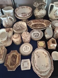 Brown-Transferware-China-Sets-C