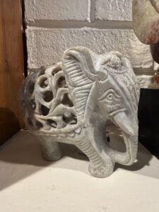 Carved-Soapstone-Elephant-Figurine