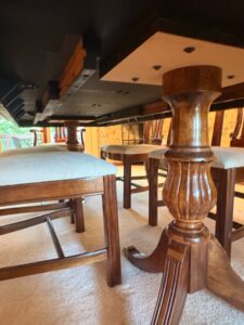 Chippendale-Style-Flame-Mahogany-Double-Pedestal-Dining-Table-and-Chairs-fourth-image
