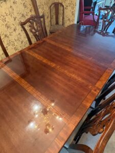 Chippendale-Style-Flame-Mahogany-Double-Pedestal-Dining-Table-and-Chairs-second-image
