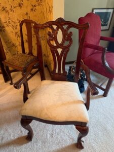 Chippendale-Style-Flame-Mahogany-Double-Pedestal-Dining-Table-and-Chairs-third-image