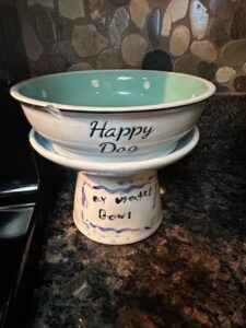 Hand-Painted-Ceramic-Happy-Dog-Pet-Bowl-with-Stand