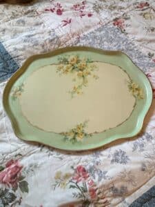 Limoges-W.G.-Cie-France-Porcelain-Serving-Tray-with-Floral-Decor