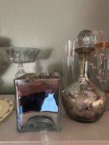 Mercury-Glass-Decanter-and-Square-Vase-Set