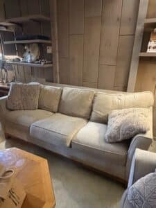 Mid-Range-Beige-Fabric-Sofa-with-Accent-Pillows-second-image