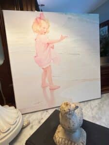 Painting-of-a-Young-Girl-on-a-Beach-by-Jessie-Willcox-Smith