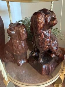 Pair-of-Rockingham-Glaze-Spaniel-Dog-Figurines