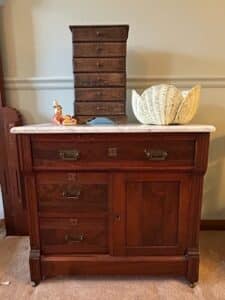 Victorian-Walnut-Marble-Top-Washstand-with-Etagere