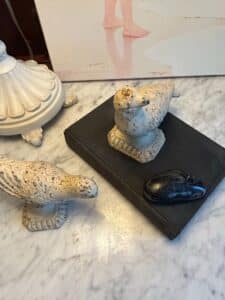 Vintage-Cast-Iron-Bird-Figurines-on-Pedestal-Bases