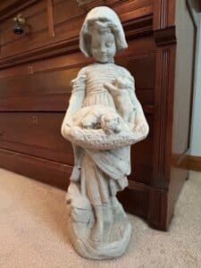 Vintage-Girl-with-Basket-of-Puppies-Garden-Statue-Faraway-Garden