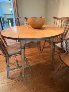 Vintage-Nichols-Stone-Windsor-Dining-Set-with-Drop-Leaf-Table-third-image