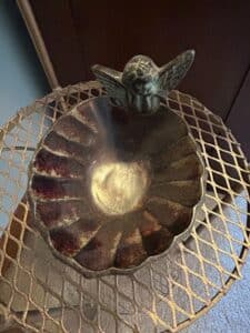 Vintage-Solid-Brass-Cherub-Angel-Dish