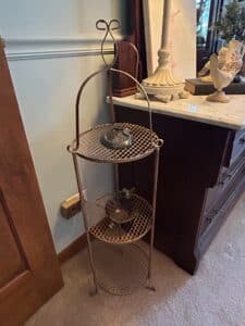Vintage-Wrought-Iron-Tier-Plant-Stand-Etagere