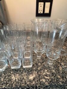 Assorted-Clear-Glassware-Set-Highball-Tumblers-and-Footed-Glasses