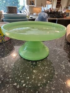 Mosser-Glass-Jadeite-Pedestal-Cake-Stand