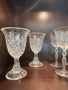 Vintage-Godinger-Lexington-Crystal-Goblets-or-Hurricane-Vases