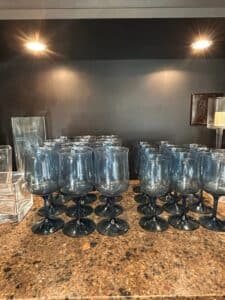Vintage-Libbey-Connoisseur-Blue-Tulip-Wine-Glasses