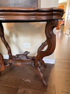 Antique-Carved-Wood-Console-Table-with-Dog-Motif-third-image