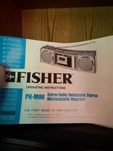 Fisher-PH-M-Stereo-Radio-or-Detachable-Stereo-Microcassette-Recorder-second-image-1